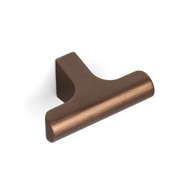 Viefe Pomo Hikoni Aluminio 60x36 mm Negro Cepillado, Latón Cava, Bronce