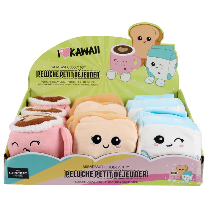 The Concept Factory Peluche Desayuno Kawaii Tostada Café Leche Altura 11 cm Modelos Surtidos