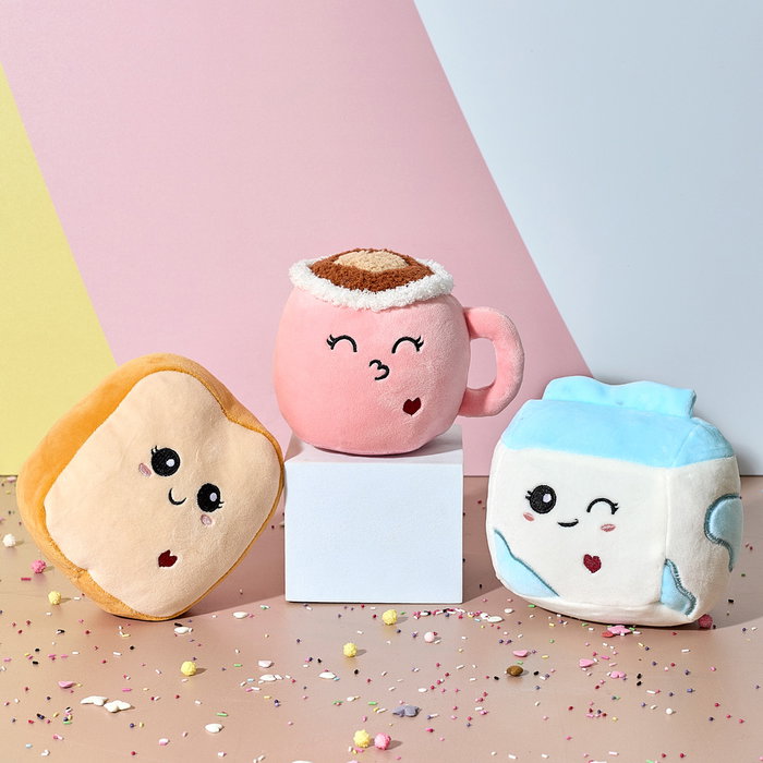 The Concept Factory Peluche Desayuno Kawaii Tostada Café Leche Altura 11 cm Modelos Surtidos