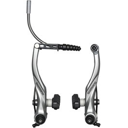 Shimano Puente de Freno Delantero BR-T4000 V-Brake Alivio Plata con Zapatas S65T para BTT Mecánico