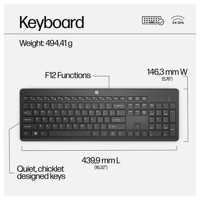 HP 230 Wireless Mouse and Keyboard Pack (Inalámbrico) via Pack de teclado y ratón