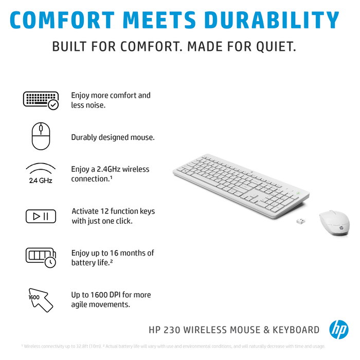 HP 230 Wireless Mouse and Keyboard Pack (Inalámbrico) via Pack de teclado y ratón