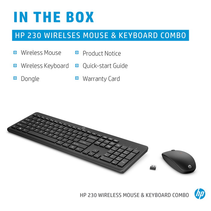 HP 230 Wireless Mouse and Keyboard Pack (Inalámbrico) via Pack de teclado y ratón