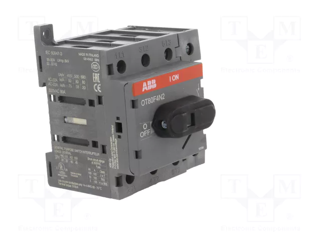 ABB Interruptor de aislamiento OT 4 polos 80A ABB Interruptor de aislamiento OT 4 polos 80A