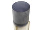 DKD Home Decor Portavelas de Cristal y Metal Desgastado Bicolor y Dorado
