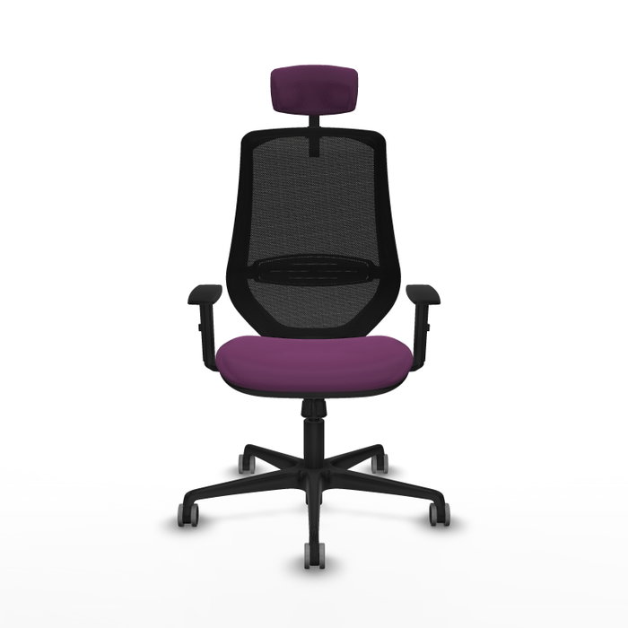 PIQUERAS Y CRESPO Silla de oficina Mardos con mecanismo Sincro, Morado y Negro