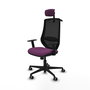 PIQUERAS Y CRESPO Silla de oficina Mardos con mecanismo Sincro, Morado y Negro