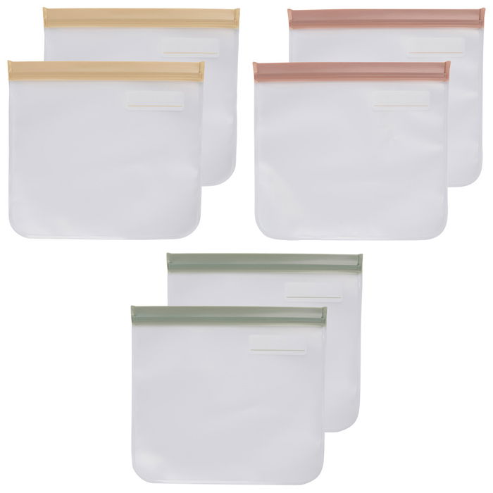 Day Juego de 2 Bolsas Conservar Reutilizables Herméticas con Cierre Zip, PEVA, Medidas 23x21 cm, Colores Surtidos