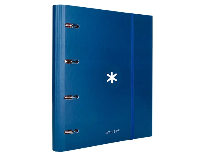 Antartik Carpeta con Recambio A4, 4 Anillas 40mm Redondas, Cuadro 5mm, 90gr, Azul Marino Antartik Carpeta con Recambio A4, 4 Anillas 40mm Redondas, Cuadro 5mm, 90gr, Azul Marino