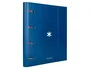 Antartik Carpeta con Recambio A4, 4 Anillas 40mm Redondas, Cuadro 5mm, 90gr, Azul Marino