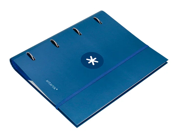 Antartik Carpeta con Recambio A4, 4 Anillas 40mm Redondas, Cuadro 5mm, 90gr, Azul Marino Antartik Carpeta con Recambio A4, 4 Anillas 40mm Redondas, Cuadro 5mm, 90gr, Azul Marino