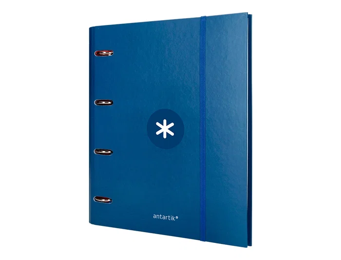 Antartik Carpeta con Recambio A4, 4 Anillas 40mm Redondas, Cuadro 5mm, 90gr, Azul Marino Antartik Carpeta con Recambio A4, 4 Anillas 40mm Redondas, Cuadro 5mm, 90gr, Azul Marino