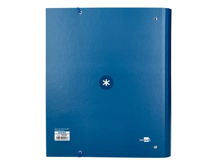 Antartik Carpeta con Recambio A4, 4 Anillas 40mm Redondas, Cuadro 5mm, 90gr, Azul Marino Antartik Carpeta con Recambio A4, 4 Anillas 40mm Redondas, Cuadro 5mm, 90gr, Azul Marino