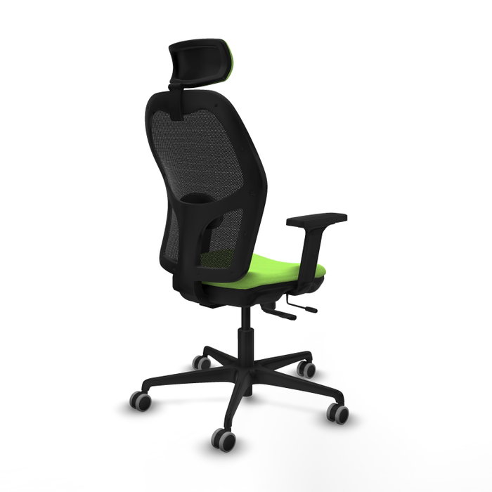 PIQUERAS Y CRESPO Silla de oficina Jorquera con mecanismo Sincro/Traslack, Tela Pistacho y Malla Negra PIQUERAS Y CRESPO Silla de oficina Jorquera con mecanismo Sincro/Traslack, Tela Pistacho y Malla Negra