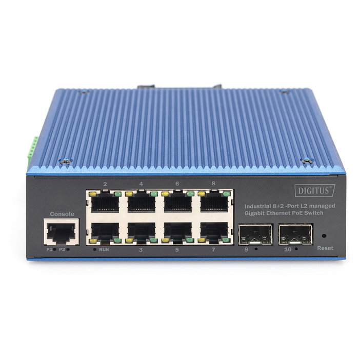 Digitus Switch Industrial Gigabit Ethernet PoE Gestionado L2 8+2 Puertos