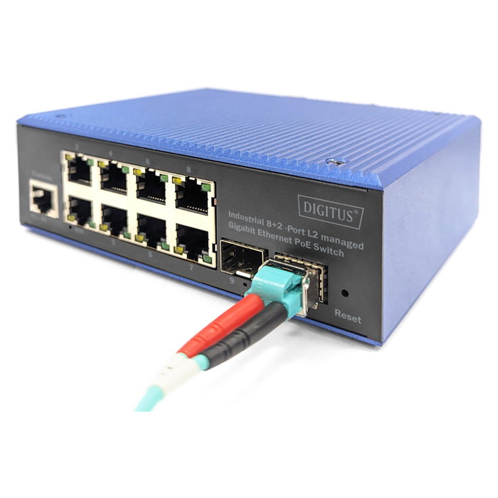 Digitus Switch Industrial Gigabit Ethernet PoE Gestionado L2 8+2 Puertos