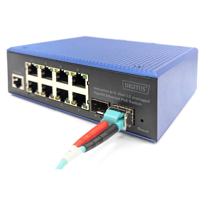 Digitus DN-651157 Switch de red industrial Gigabit Ethernet PoE gestionado L2 (8+2 puertos)