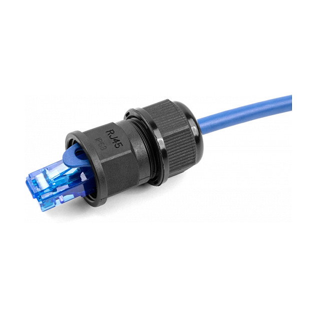 DeLOCK Acoplador de Paso RJ45 IP67 Resistente a Polvo y Agua, Negro - 1 Pieza