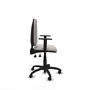 Silla de oficina Aýna con mecanismo Asincro tapizada con Similpiel color Blanco. Equipada con Base poliamida negra, Brazos 1D y Ruedas de parqué