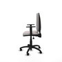 Silla de oficina Aýna con mecanismo Asincro tapizada con Similpiel color Blanco. Equipada con Base poliamida negra, Brazos 1D y Ruedas de parqué
