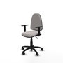 Silla de oficina Aýna con mecanismo Asincro tapizada con Similpiel color Blanco. Equipada con Base poliamida negra, Brazos 1D y Ruedas de parqué