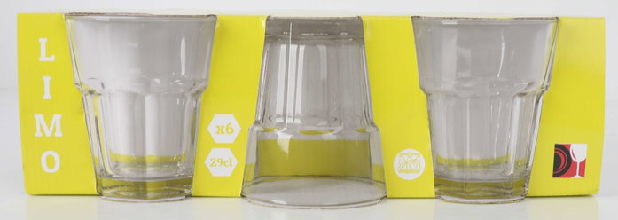 Arcoglass Set de 6 Vasos Limo 290cc