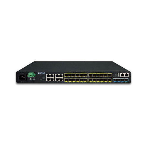Planet SGS-6341-16S8C4XR Switch Administrado Capa 3, 8 Puertos Gigabit RJ-45, 4 Puertos 10G SFP+, 24 SFP, Rack 1U, 128 Gbit/s, QoS, VLAN, Seguridad, IPv6