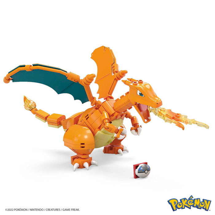 Mega Bloks Pokemon Charizard GWY77 Figura Articulada para Construir con 222 Piezas, +8 Años