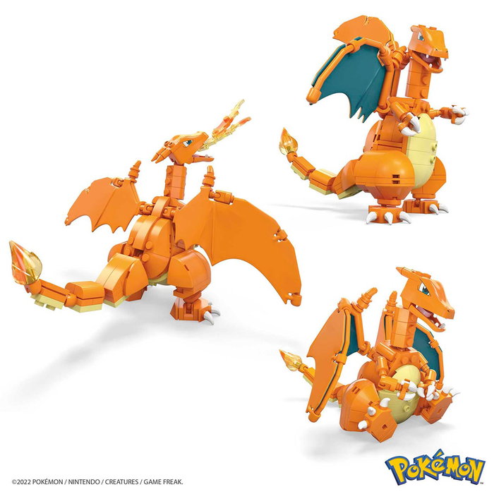 Mega Bloks Pokemon Charizard GWY77 Figura Articulada para Construir con 222 Piezas, +8 Años