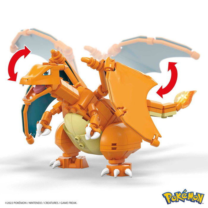 Mega Bloks Pokemon Charizard GWY77 Figura Articulada para Construir con 222 Piezas, +8 Años