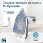 Grunkel Plancha de Vapor PL-2600CE 2600W, Suela Cerámica, Vapor Continuo 20-25 g/min y Ráfaga 120 g/min, Depósito 370 ml, Autolimpieza, Autoapagado y Antical, Color Azul