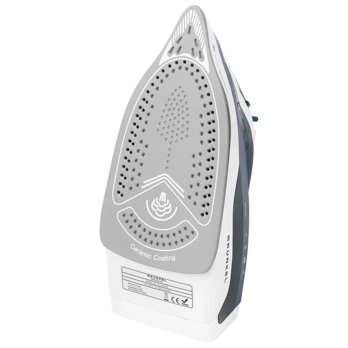 Grunkel PL-2600CE Plancha a Vapor de 2600W, Suela de Cerámica Azul, Ráfaga de Vapor 120g/min, Vapor Continuo 25g/min, Autolimpieza, Antical y Autoapagado