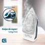 Grunkel PL-2600CE Plancha a Vapor de 2600W, Suela de Cerámica Azul, Ráfaga de Vapor 120g/min, Vapor Continuo 25g/min, Autolimpieza, Antical y Autoapagado