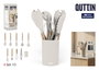 Inde Set de 10 Piezas Utensilios de Cocina con Espátulas y Cucharones, Dimensiones: 10,1 cm (Largo) x 10,2 cm (Ancho) x 32,9 cm (Alto) (12 Unidades)
