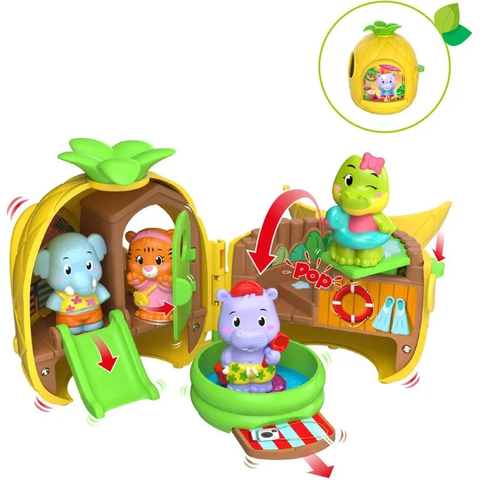 Sophie la Girafe Juguete Piscina Desplegable con Tobogán y Accesorios, Jirafa Klorofil y Piña - SOP3056567002275