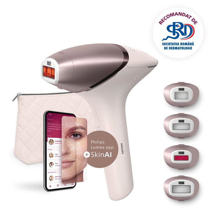 Philips Lumea Prestige BRI977/00 depilador IPL sin cables rosa y dorado