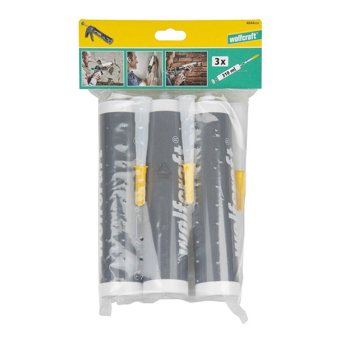 Wolfcraft Cartuchos vacíos 310 ml, 3 uds
