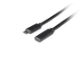 Lanberg Cable de extensión USB-C a USB-C 3.2 Gen 1, 1,5 m, Negro