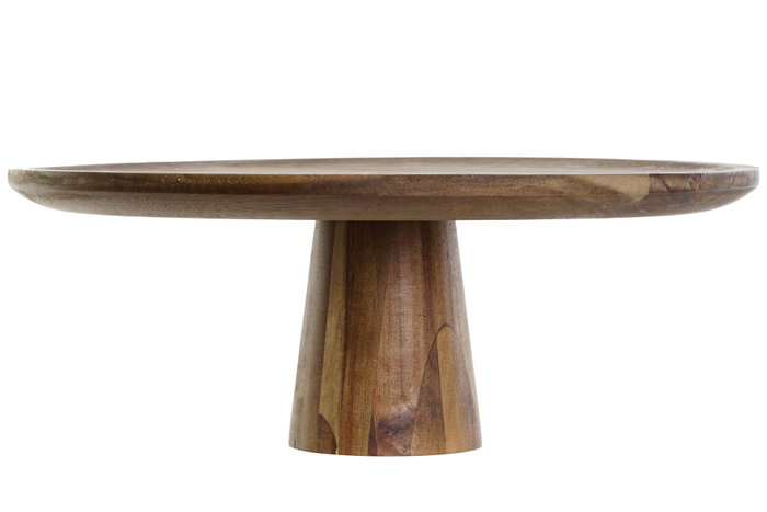 DKD Home Decor Bandeja de Acacia Natural con Pie 36x36x14 cm