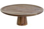 DKD Home Decor Bandeja de Acacia Natural con Pie 36x36x14 cm