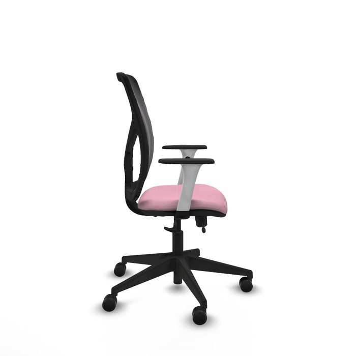 PIQUERAS Y CRESPO Silla de oficina Motilla Rosa y Negro