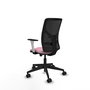 PIQUERAS Y CRESPO Silla de oficina Motilla Rosa y Negro