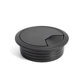 HERRAJES ALK Pasacable Redondo H20 Ø60 mm Negro Plástico Fabricado en Europa