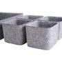 Day Juego de 5 Cestos Gris de Fieltro, 1 Cesto Grande 25x25cm y 4 Pequeños 12x12cm