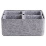 Day Juego de 5 Cestos Gris de Fieltro, 1 Cesto Grande 25x25cm y 4 Pequeños 12x12cm
