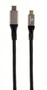Gembird Cable USB 3.2 Gen 2 tipo C a tipo C 1,5 m Negro, Plata