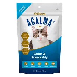 Vetnova Acalma Cats 30 Chews Alimento Complementario para Gatos en Situaciones de Estrés
