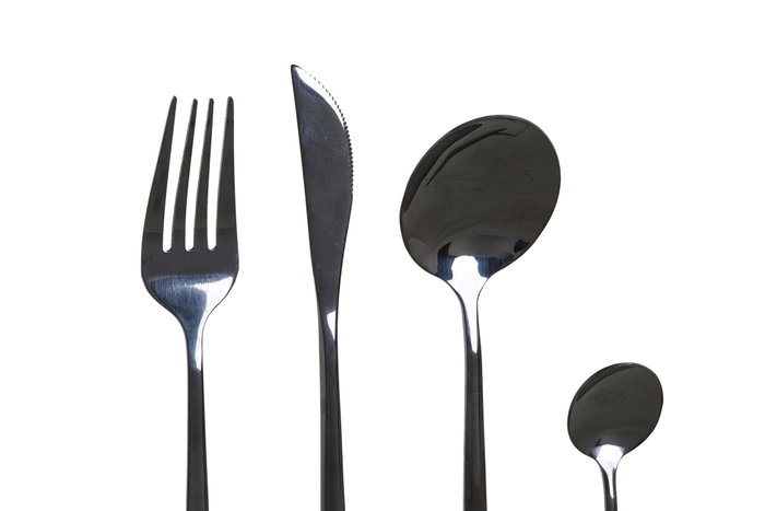 DKD Home Decor Set de Cubertería Chic 16 Piezas Negro Inox DKD Home Decor Set de Cubertería Chic 16 Piezas Negro Inox