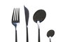 DKD Home Decor Set de Cubertería Chic 16 Piezas Negro Inox