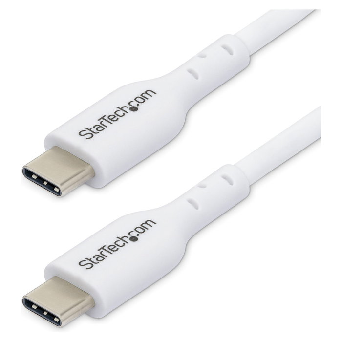 StarTech.com Cable USB-C a USB-C de 2m, 60W PD, Blanco